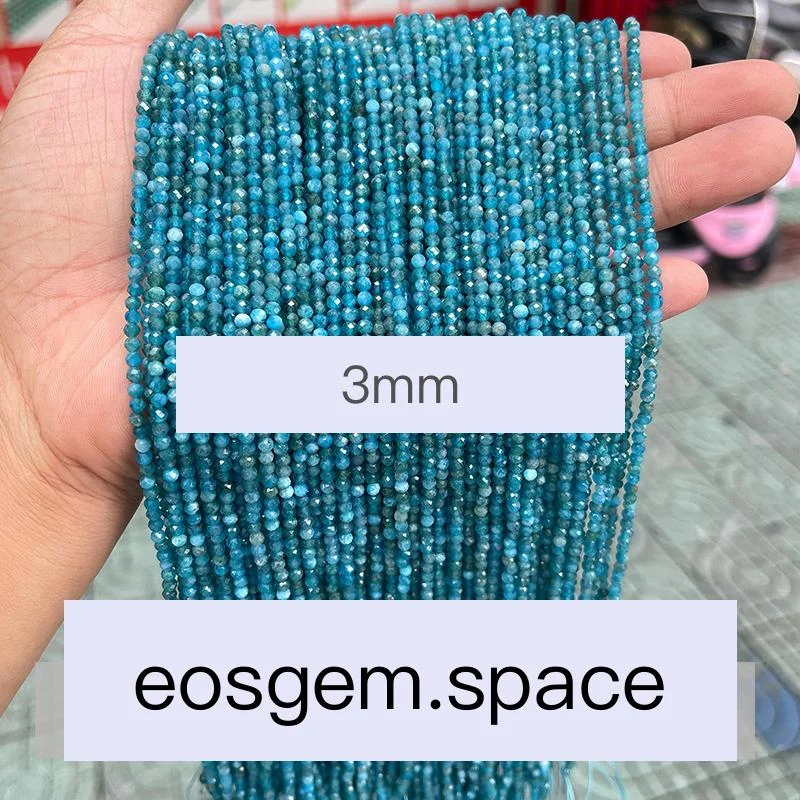 No_4587_Natural Faceted Apatite Beads_3mm_(Sold Per Strand)