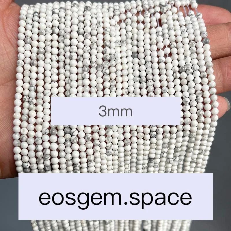 No_4608_Natural White Turquoises Beads_3mm_(Sold Per Strand)