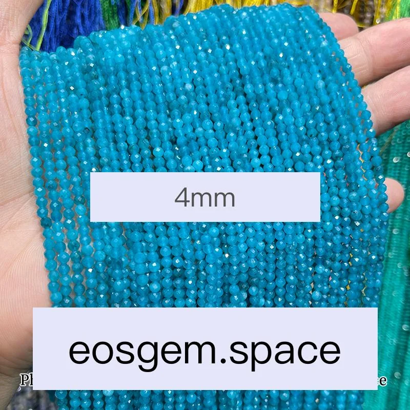 No_4631_Faceted 5A Natural Apatite Beads_4mm_(Sold Per Strand)