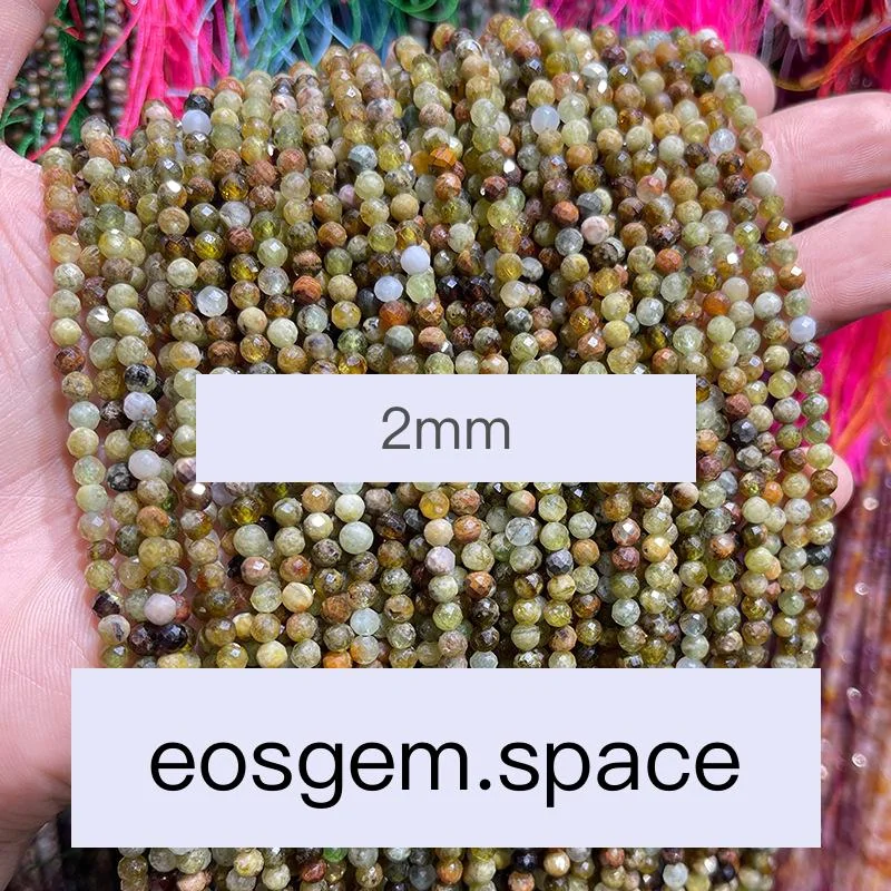 No_4655_Faceted Natural Tsavorite Beads_2mm_(Sold Per Strand)