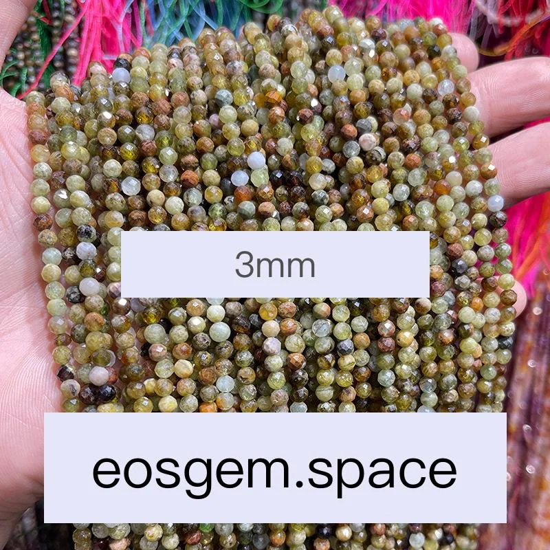 No_4656_Faceted Natural Tsavorite Beads_3mm_(Sold Per Strand)
