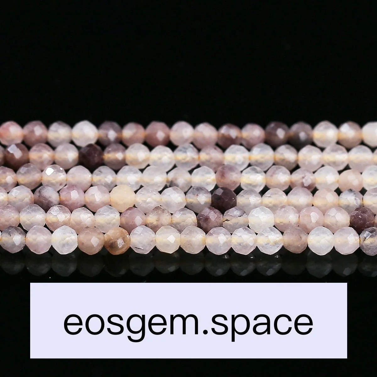 No_4680_Faceted Natural Violet Stone Beads_3mm_(Sold Per Strand)