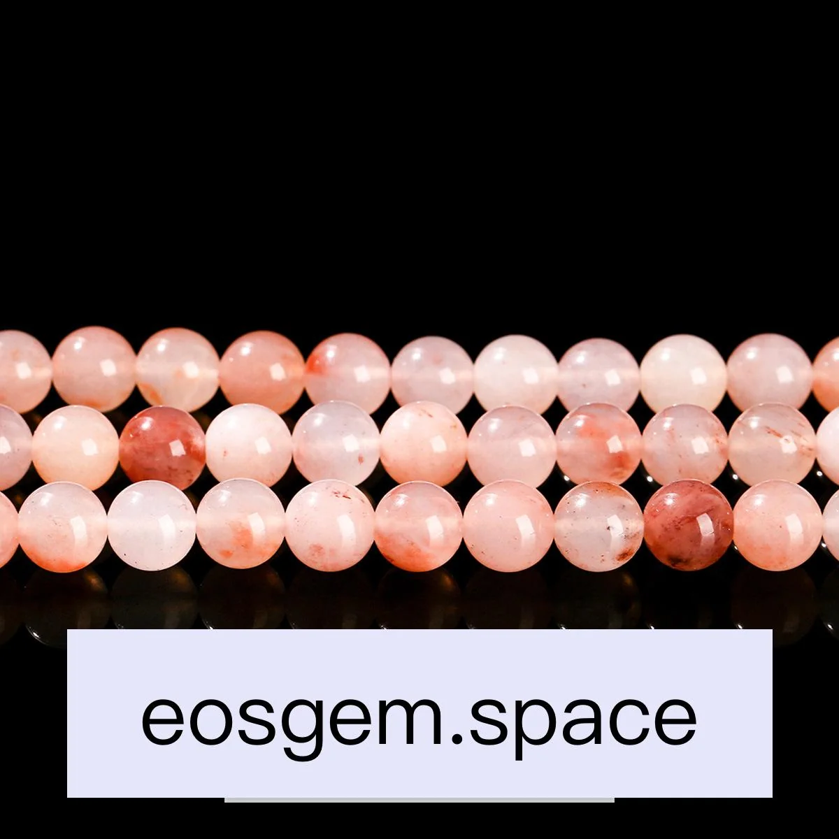 No_4686_Natural Light Peach Blossom Jade Beads_8mm_(Sold Per Strand)