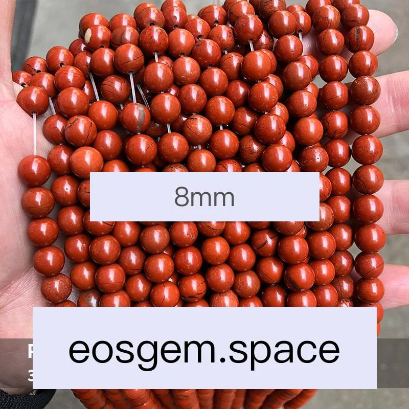 No_4732_3A Natural Red Jasper Beads_8mm_(Sold Per Strand)