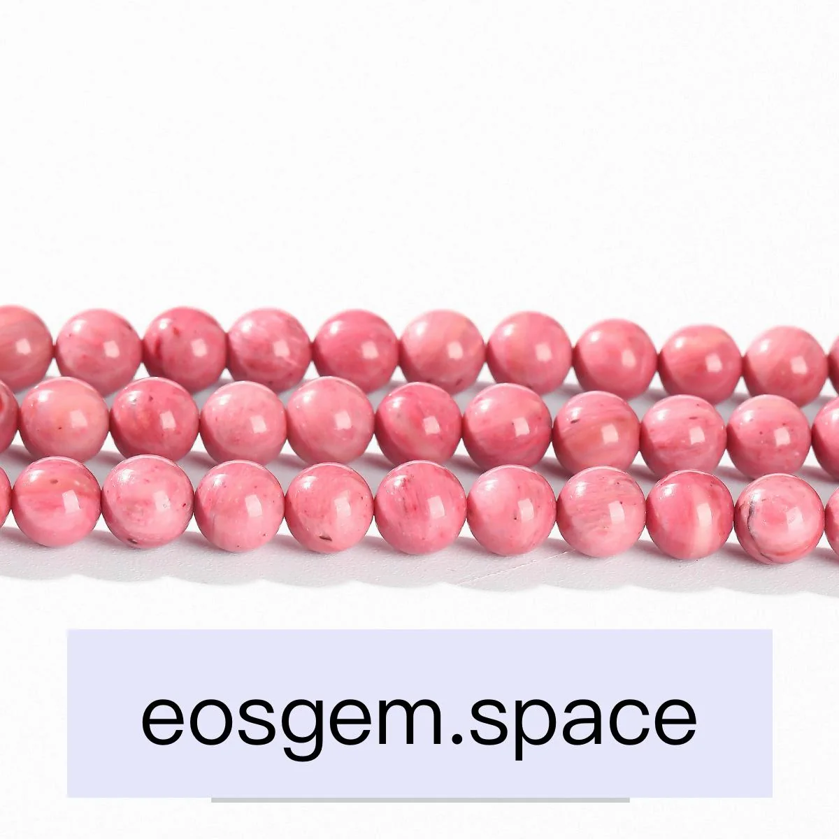 No_4764_7A Natural Dark Rhodonite Beads_8mm_(Sold Per Strand)