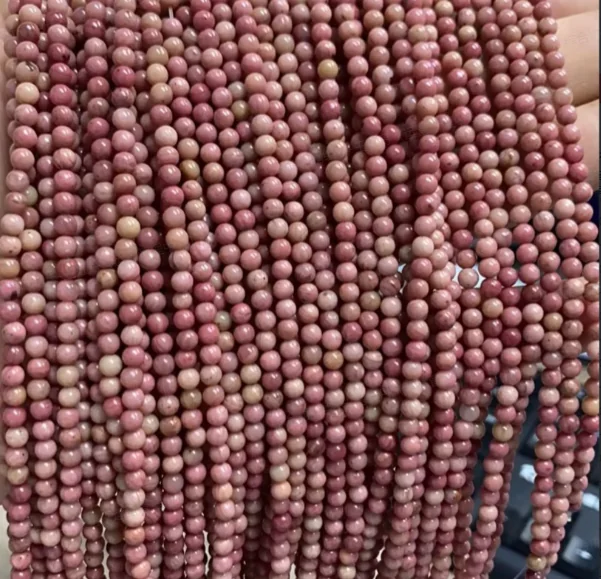 No_4767_5A Natural Rhodonite Beads_3mm_(Sold Per Strand)