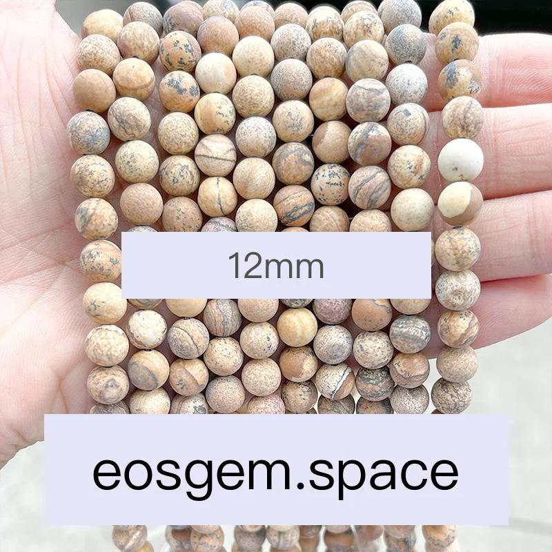No_4780_Natural Frost Picture Jasper Beads_12mm_(Sold Per Strand)