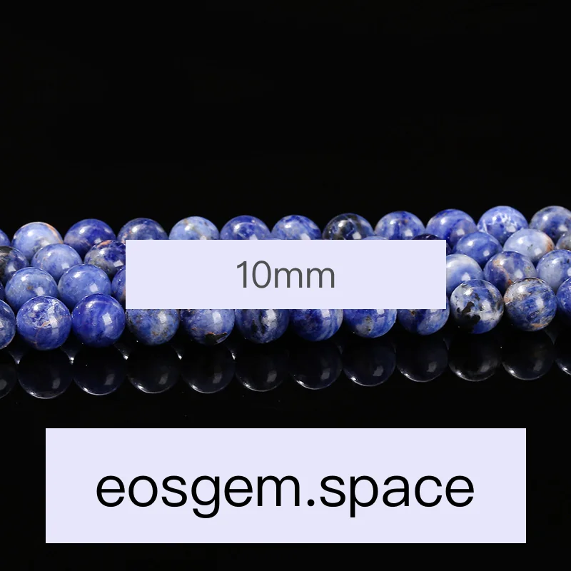 No_4807_5A Natural Sodalite Beads_10mm_(Sold Per Strand)