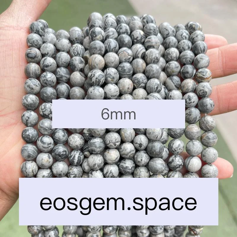 No_4839_Natural Picasso Stone Beads_6mm_(Sold Per Strand)