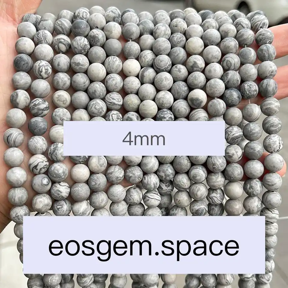 No_4843_Natural Frost Picasso Stone Beads_4mm_(Sold Per Strand)