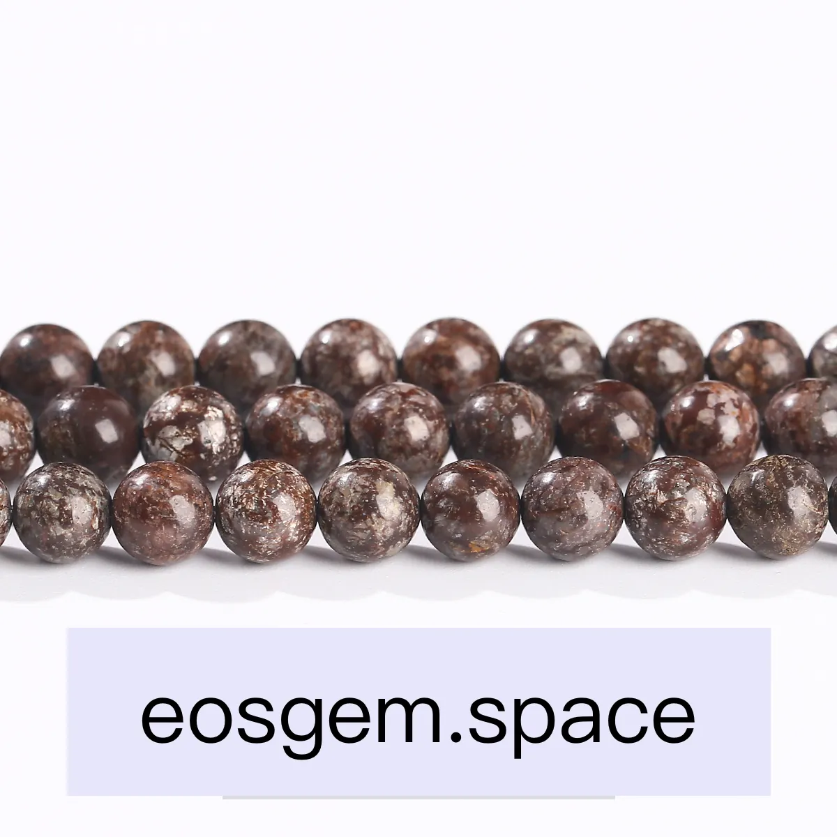 No_4880_Natural Brown Snowflake Stone Beads_8mm_(Sold Per Strand)