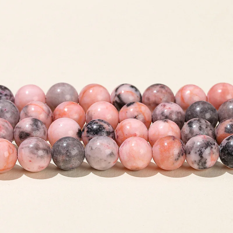 No_4887_Natural Pink Zebra Jasper Beads_12mm_(Sold Per Strand)