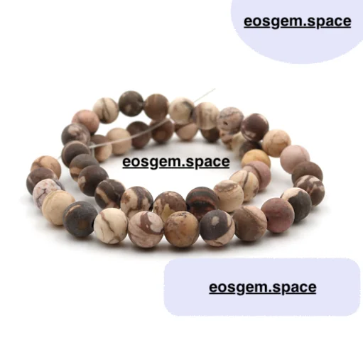 No_4899_Natural Frost Australia Zebra Jasper Beads_4mm_(Sold Per Strand)