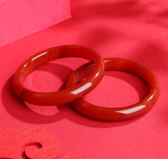 No_6002_Red Agate Bracelet_53-54mm_(Sold Per Strand)