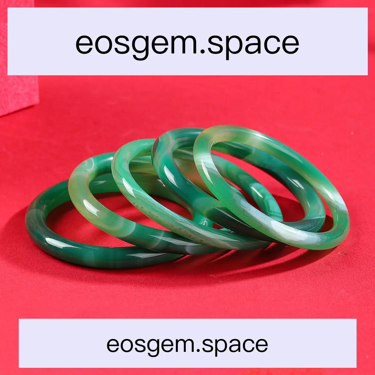 No_6046_Green-striped Agate Round Bangle_50-52mm_(Sold Per Strand)