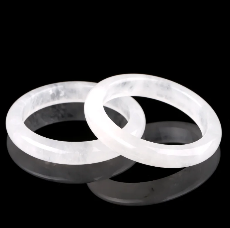 No_6316_Natural White Crystal Wide Bangle_55-56mm_(Sold Per Strand)