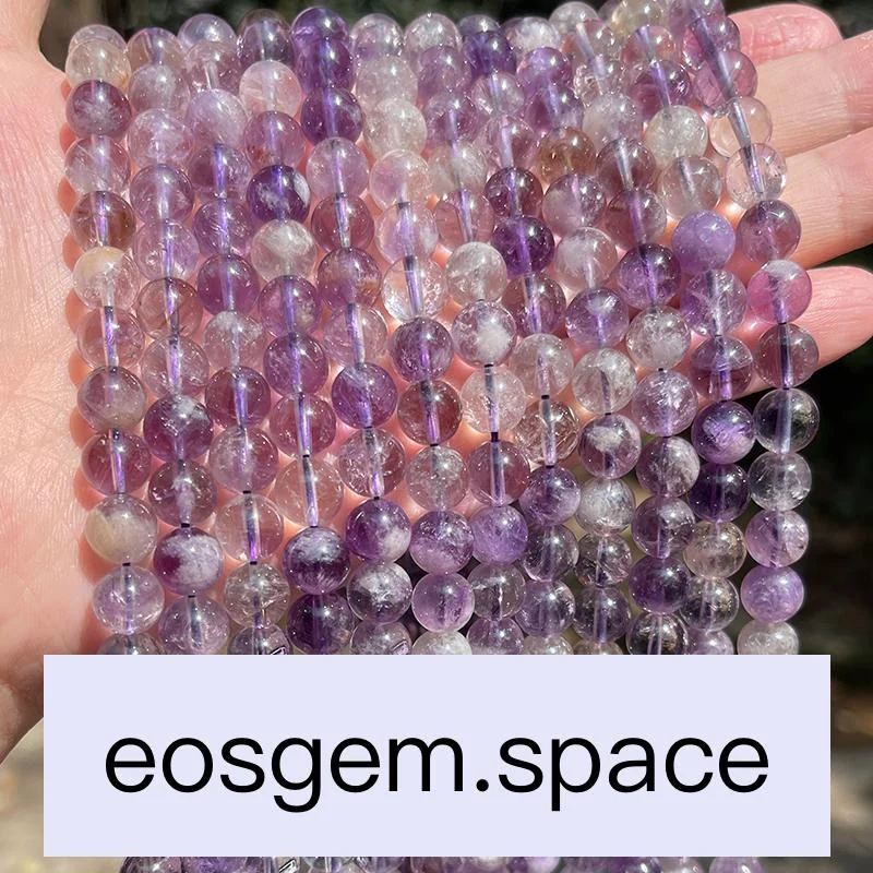 No_7013_Natural Violet Rutilated Quartz Beads_10mm_(Sold Per Strand)