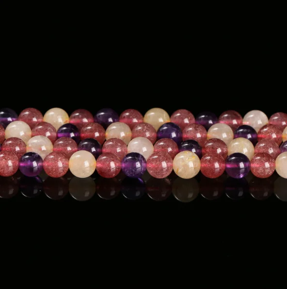 No_7055_Natural Mixted Quartz Beads_6mm_(Sold Per Strand)