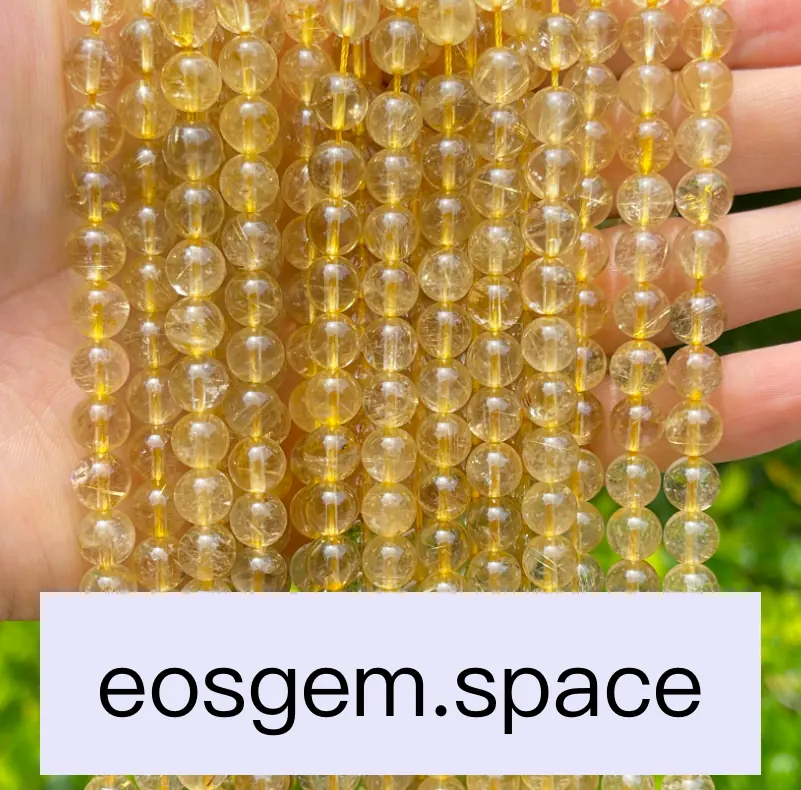 No_7067_3a Natural Ice Gold Rutilated Quartz Beads_10mm_(Sold Per Strand)