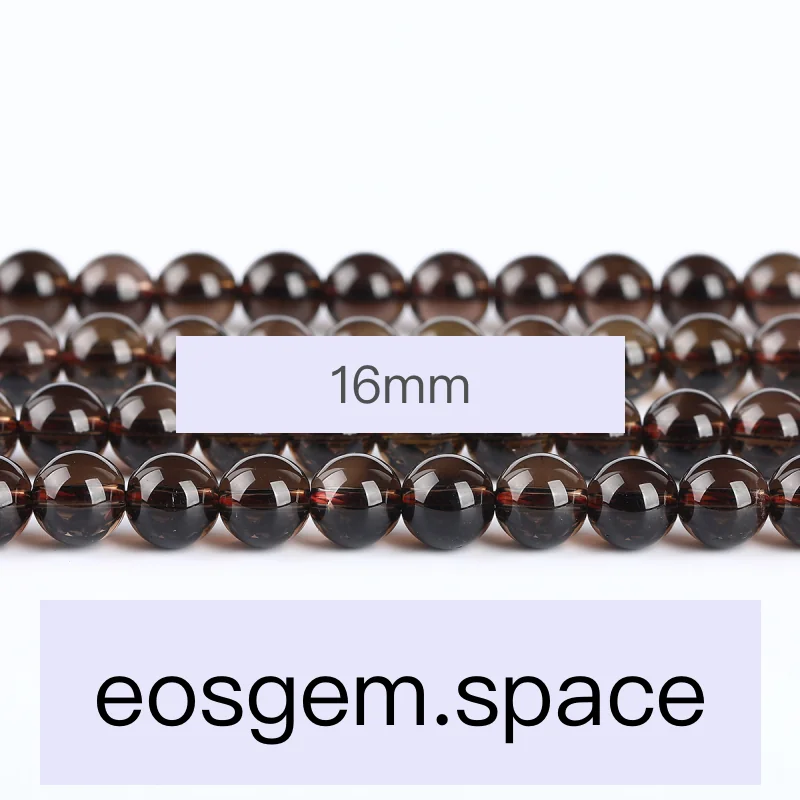 No_7115_5A Natural Smoky Quartz Beads_5A;6mm_(Sold Per Strand)