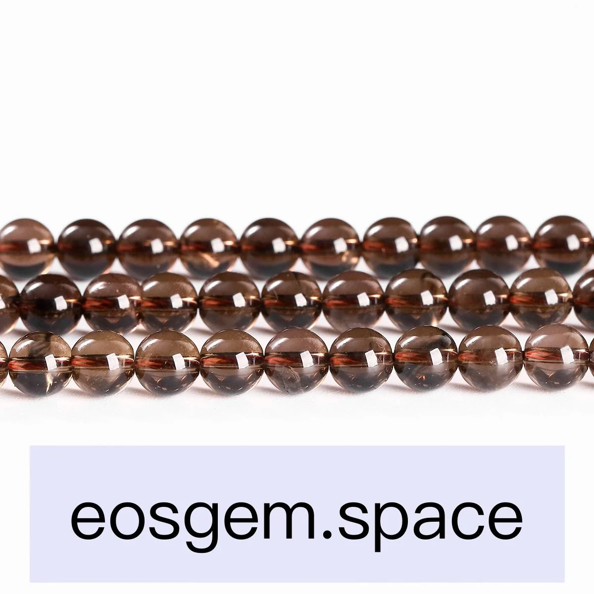 No_7116_7A Faceted Natural Smoky Quartz Beads_6mm_(Sold Per Strand)