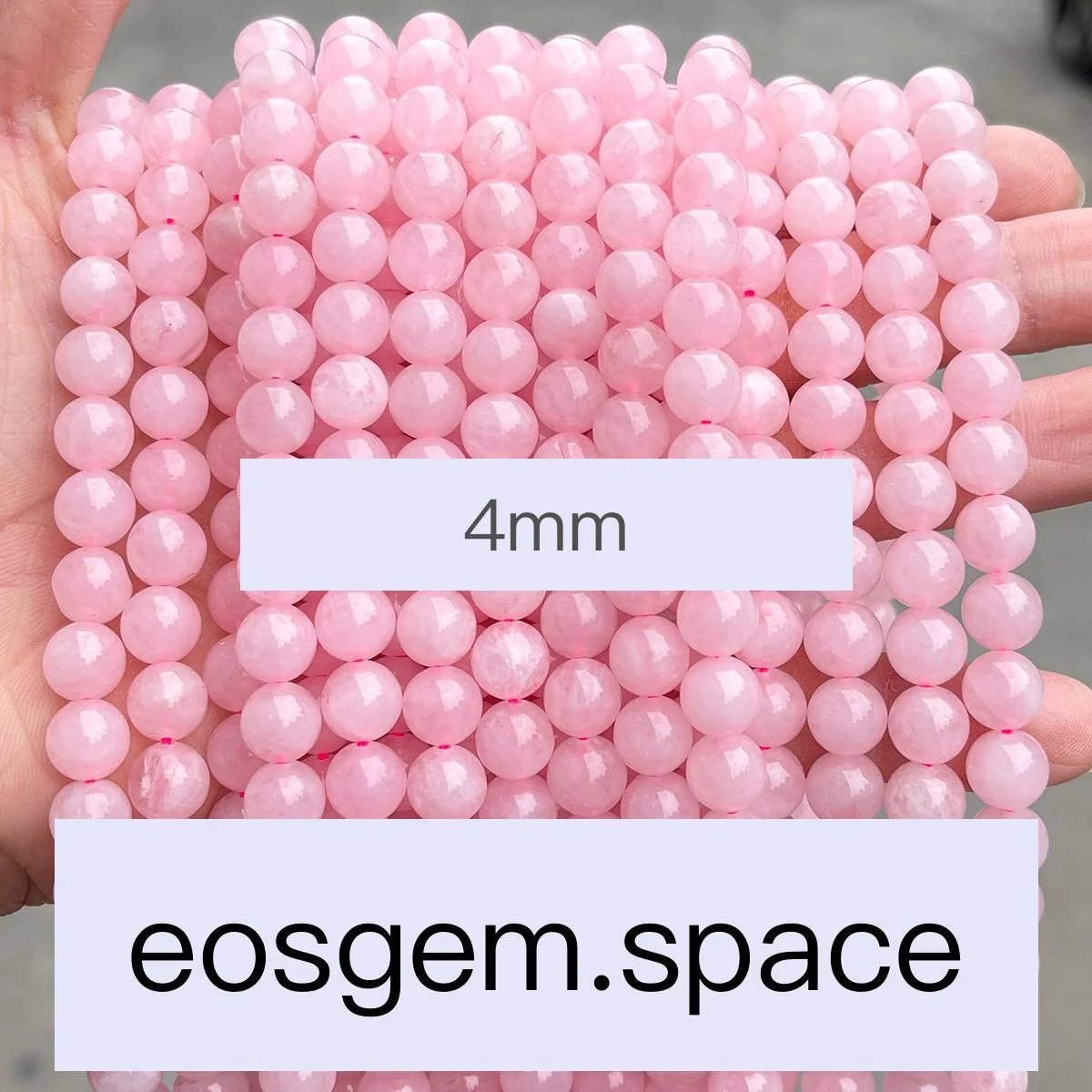 No_7126_Natural Pink Quartz Beads_4mm_(Sold Per Strand)