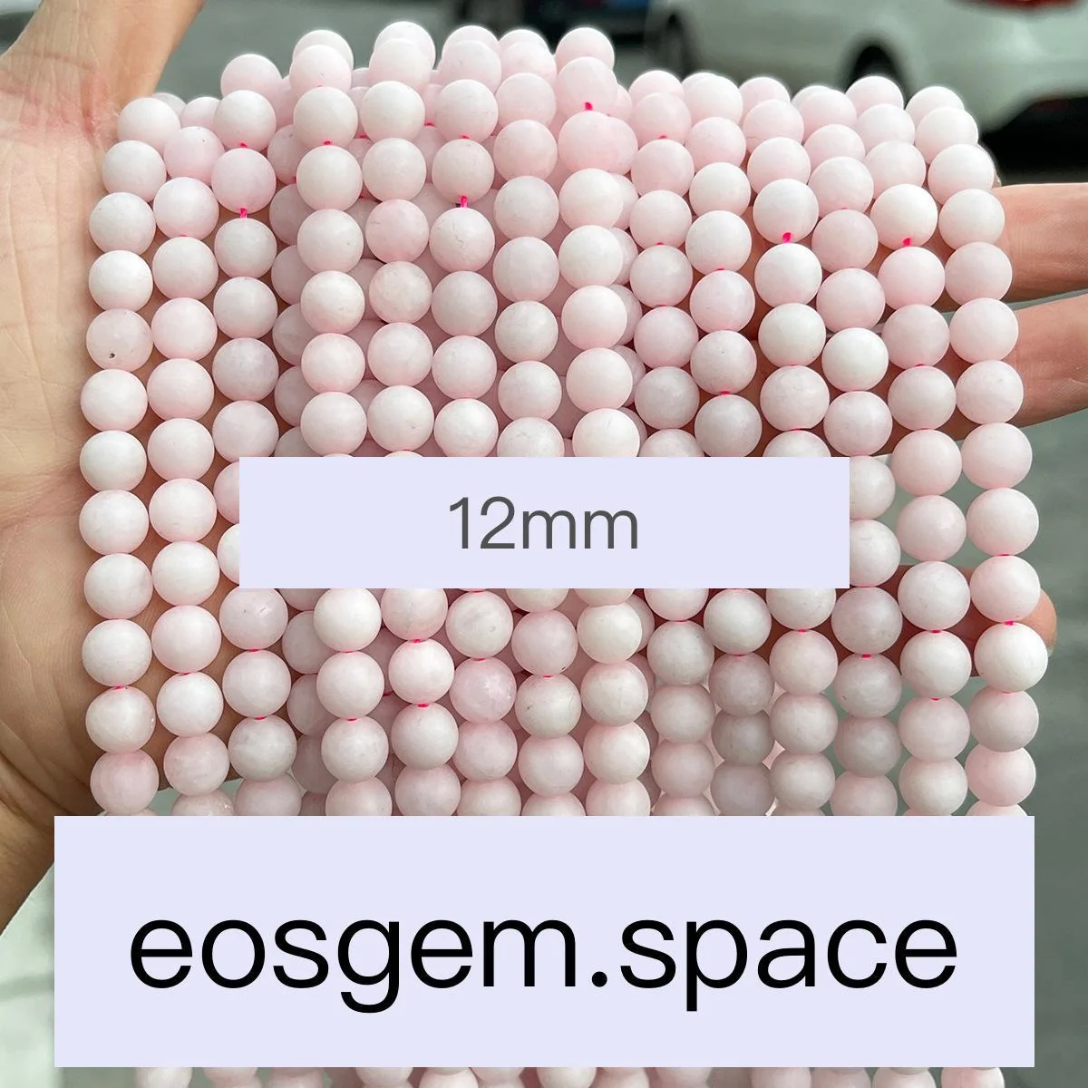 No_7139_Natural Frost Pink Quartz Beads_12mm_(Sold Per Strand)