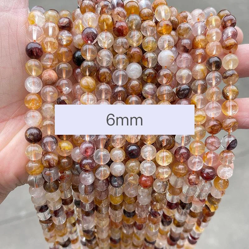 No_7264_Natural Muticolor Flower Quartz Beads_;6mm_(Sold Per Strand)