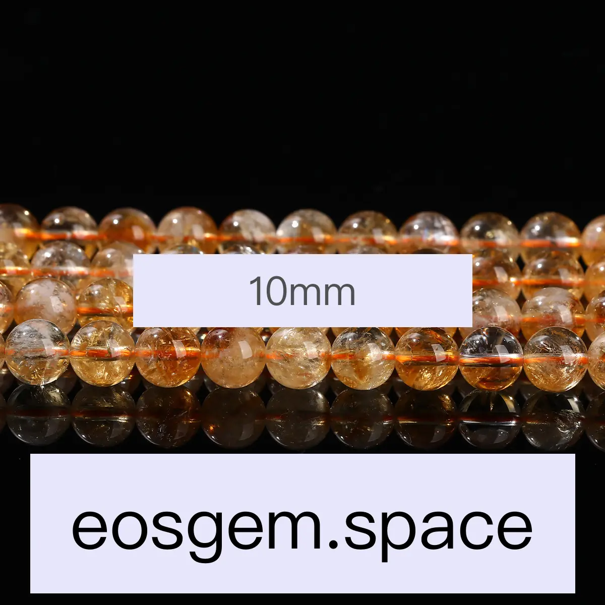 No_7279_5a Natural Gold Citrine Beads_5a;10mm_(Sold Per Strand)