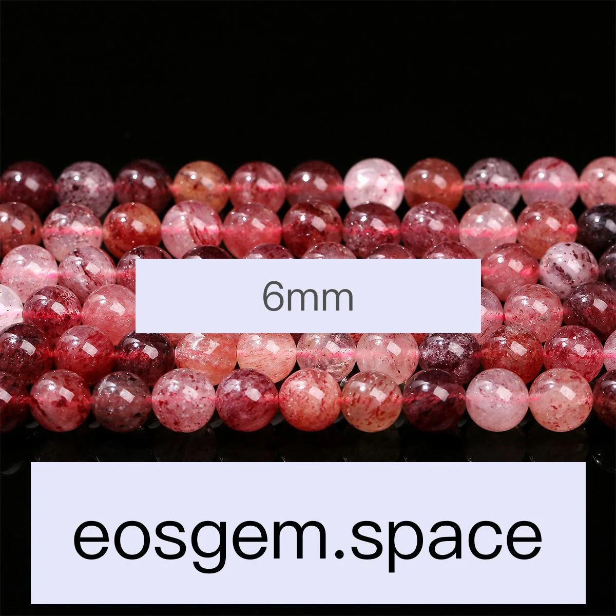 No_7301_Natural Old Mine Strawberry Quartz_6mm_(Sold Per Strand)