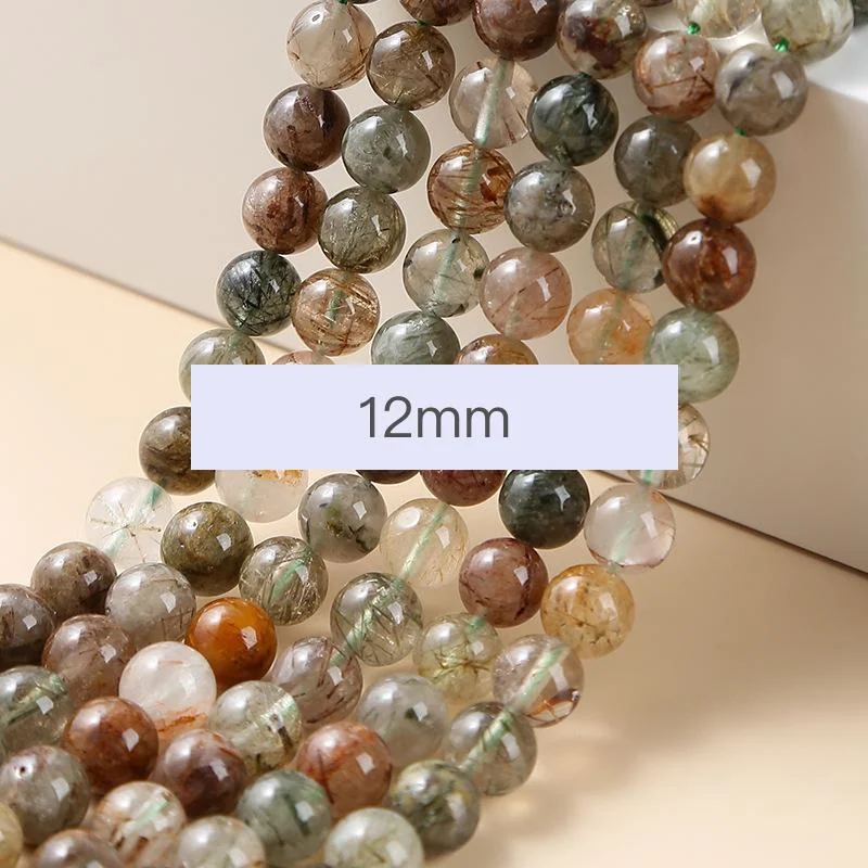 No_7318_Natural Red-green Rutilated Crystal_12mm_(Sold Per Strand)