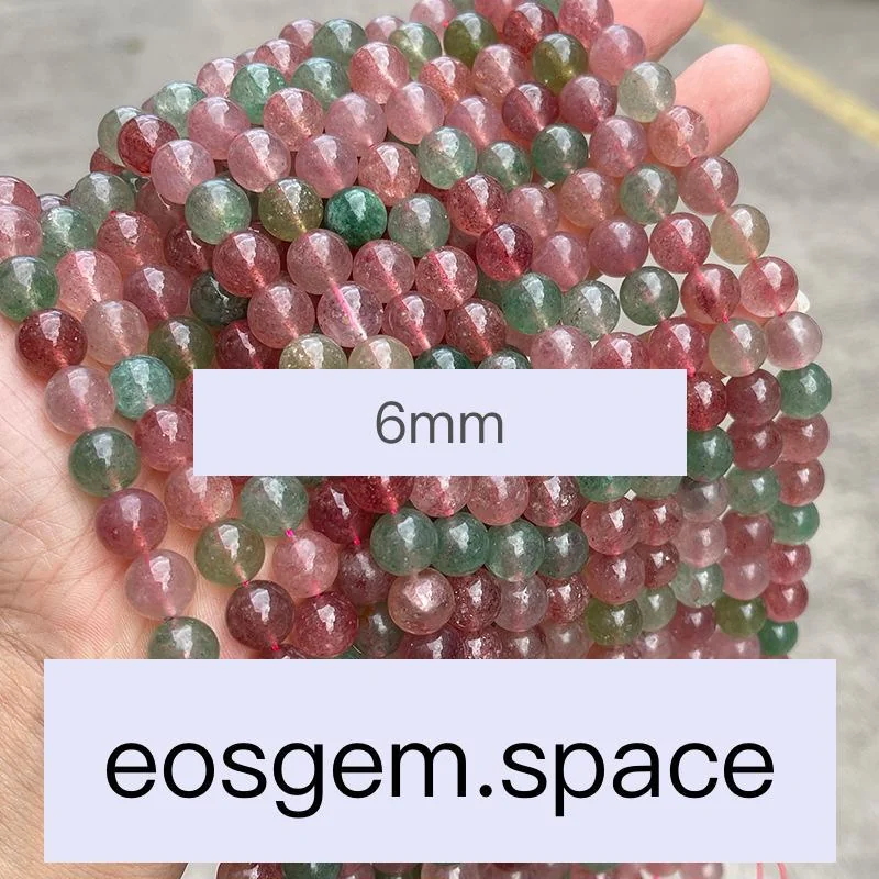 No_7338_Natural Red Green Strawberry Quartz_6mm_(Sold Per Strand)