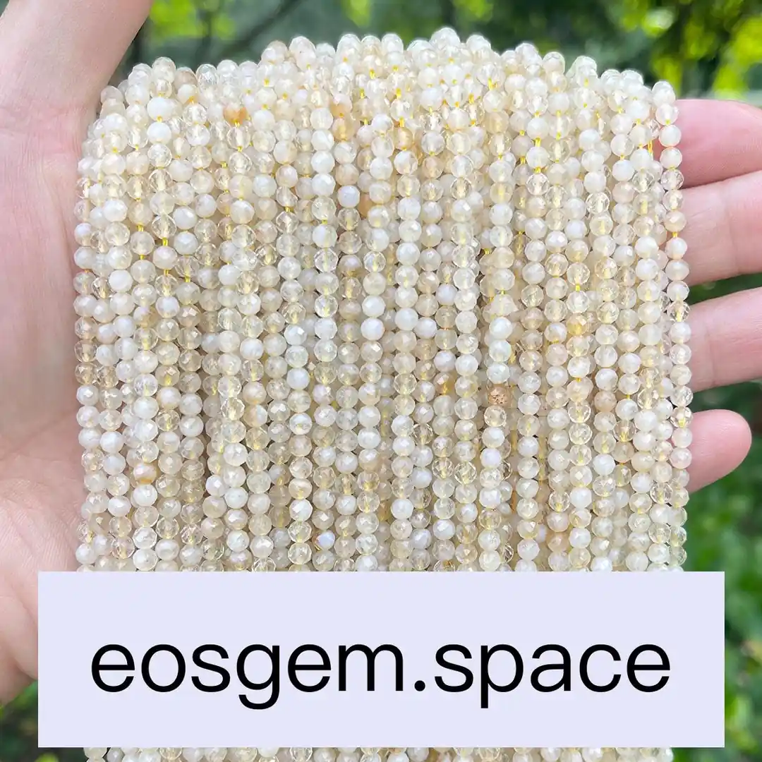 No_7468_3a Faceted Natural Brazilian Citrine Beads_3a;3mm_(Sold Per Strand)