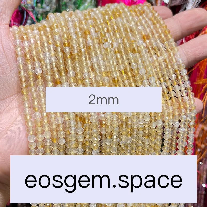 No_7476_Faceted Natural Citrine_;2mm_(Sold Per Strand)