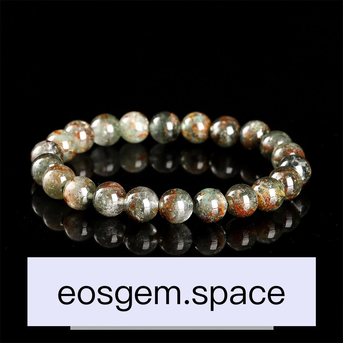 No_3010_1A Natural Green Phantom Bracelet_9mm_(Sold Per Strand)