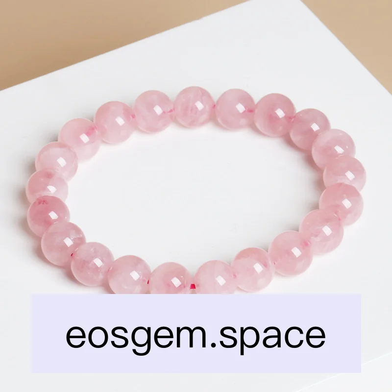 No_3038_Natural Jelly‑Like Madagascar Rose Quartz Bracelet (Slightly Wax-Polished_8mm_(Sold Per Strand)