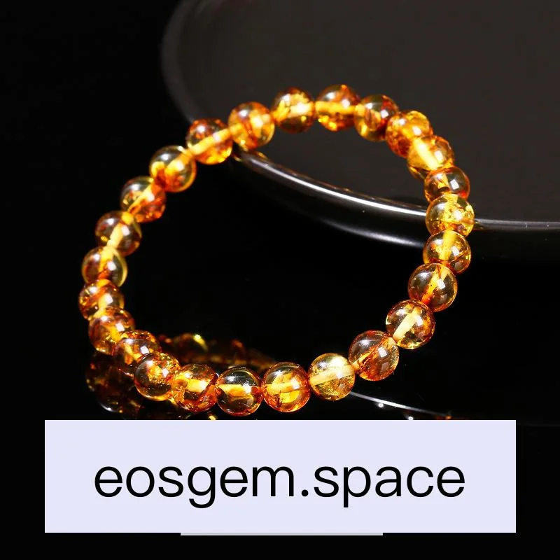 No_3045_Natural flower amber bracelet_10mm_(Sold Per Strand)