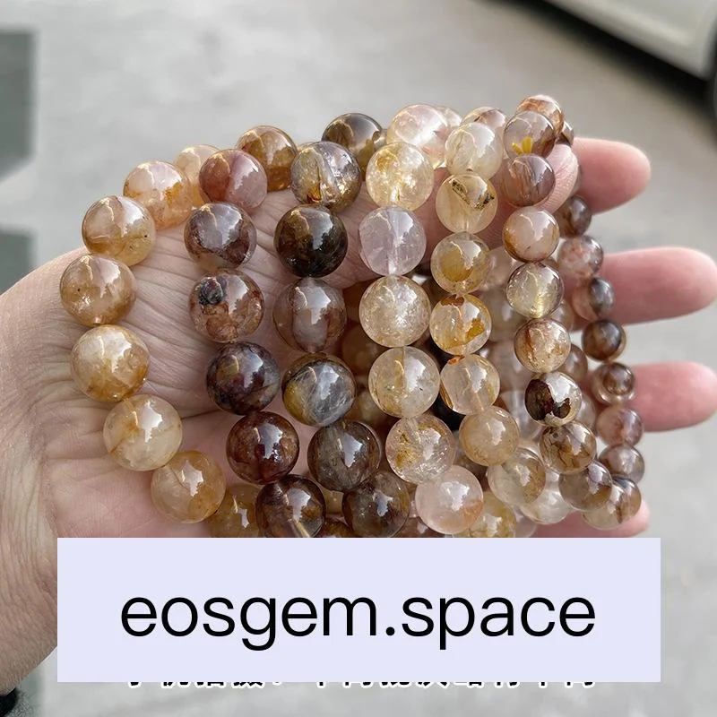 No_3068_3A Natural Yellow Hematoid Quartz Bracelet_13mm_(Sold Per Strand)