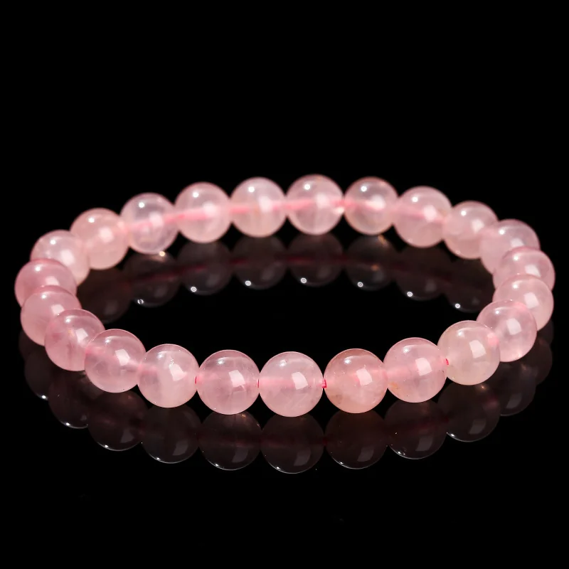 No_3106_3A Natural Grapefruit‑Tone Madagascar Rose Quartz Bracelet_12mm_(Sold Per Strand)