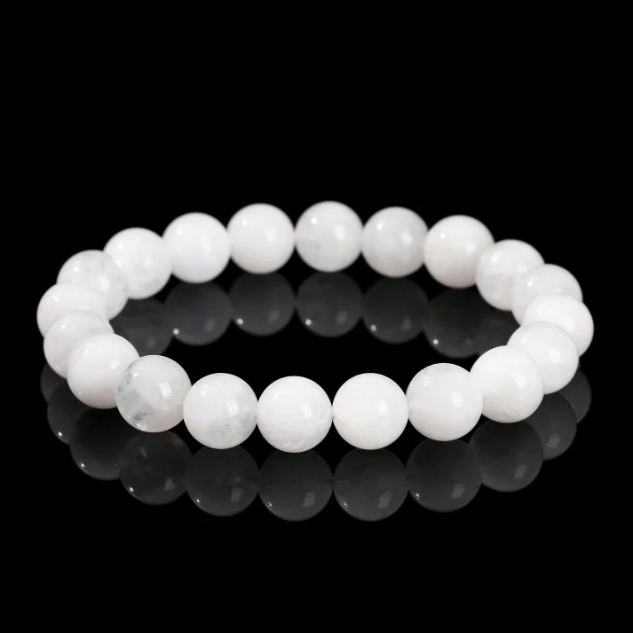 No_3162_2A Natural White Phantom Crystal Bracelet_11mm_(Sold Per Strand)