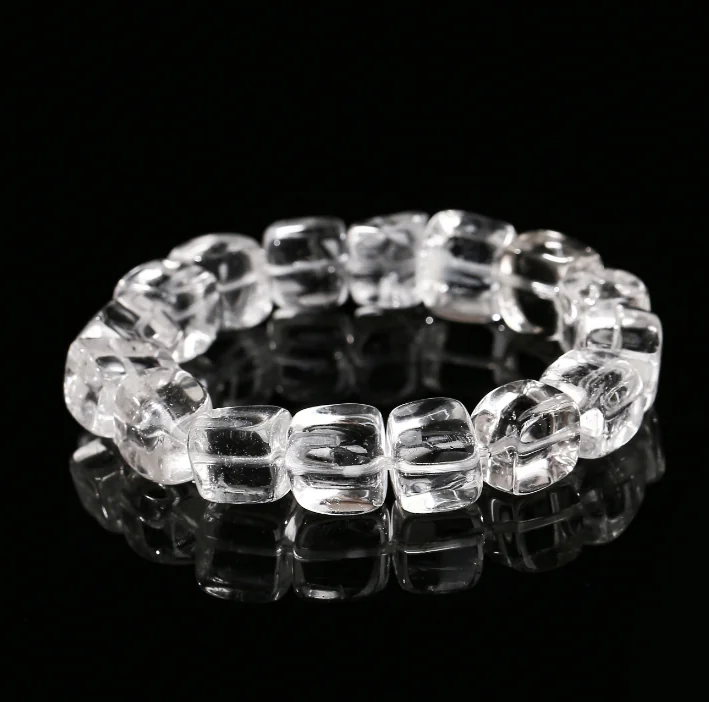 No_3164_Natural Clear Crystal Nugget Bracelet_7mm_(Sold Per Strand)