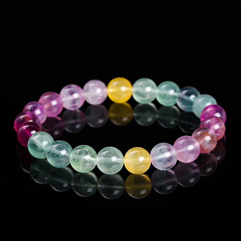 No_3175_5A Natural Gradient Rainbow Fluorite Bracelet_8mm_(Sold Per Strand)