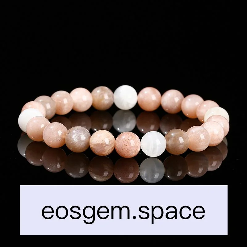 No_3236_3A Natural Moonstone Mixed Beaded Bracelet_6mm_(Sold Per Strand)