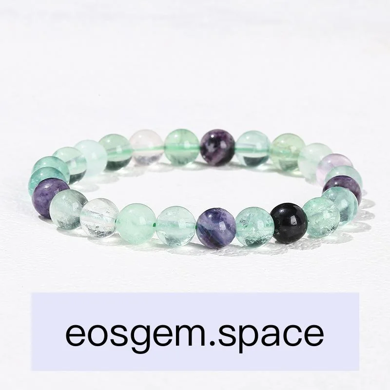 No_3307_3A Natural Multi‑Color Fluorite Bracelet_6mm_(Sold Per Strand)