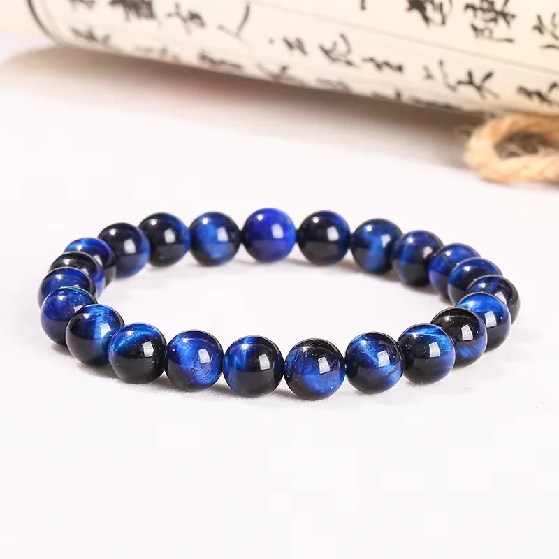 No_3344_5A Enhanced Lapis Lazuli Blue Tiger Eye Bracelet_8mm_(Sold Per Strand)