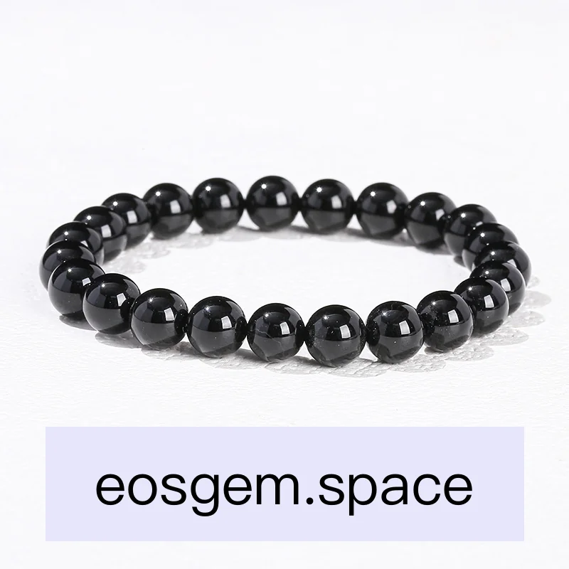 No_3366_5A Natural Black Onyx Bracelet_10mm_(Sold Per Strand)