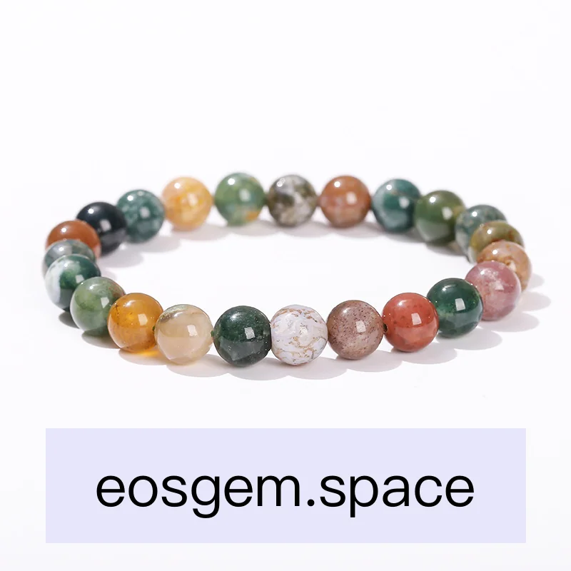 No_3384_Natural Indian Agate Bracelet_6mm_(Sold Per Strand)