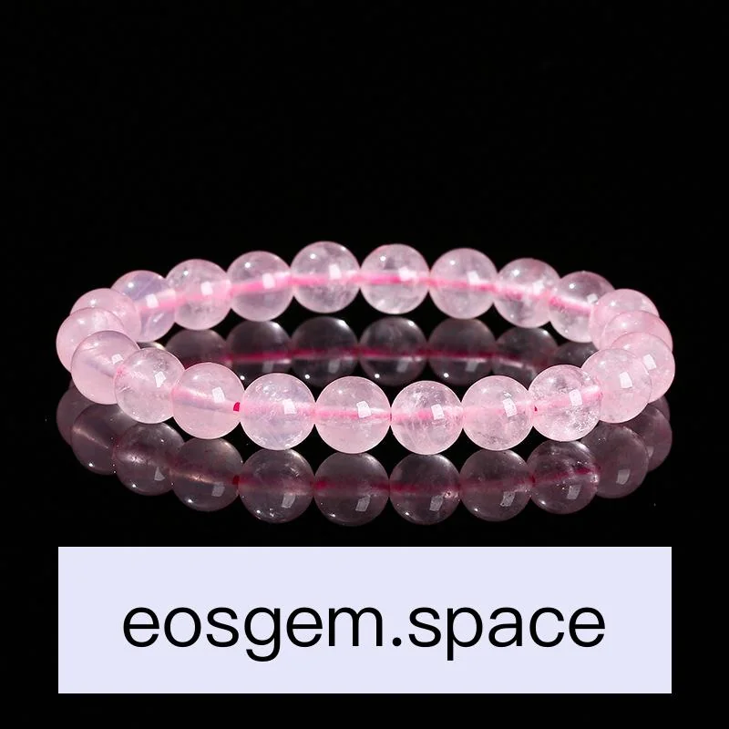 No_3433_3A Natural Icy Pink Crystal Bracelet_6mm_(Sold Per Strand)
