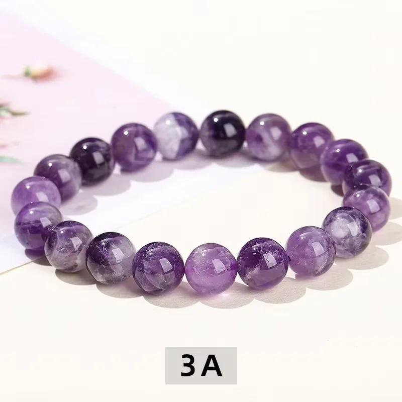 No_3440_3A Natural Dream Amethyst Bracelet_10mm_(Sold Per Strand)