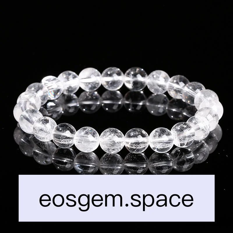 No_3447_3A Natural Clear Crystal Bracelet_10mm_(Sold Per Strand)